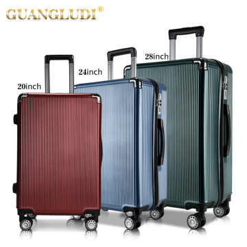 Colorful 3 pieces set hard luggage bags